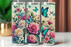 Spring Tumbler Wrap 20 oz - roses Product Image 1