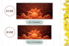 Celestial Mug Wrap, Sun Mug Template, Stars Mug Design Product Image 2