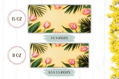 Spring Flowers Mug Design, Tropical Mug Wrap Product Image 2