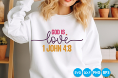 God Is Love 1 John bible verse SVG Design Product Image 2
