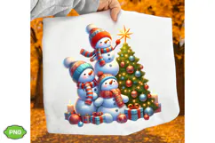 Cute Christmas Snowman PNG, Funny Christmas Snowman PNG Product Image 2