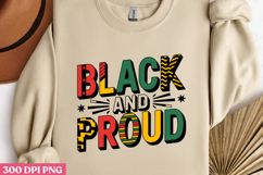 BLACK AND PROUD PNG, Black History Month sublimation Product Image 2