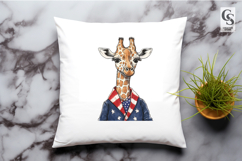Patriotic Giraffe Clipart PNG Product Image 2