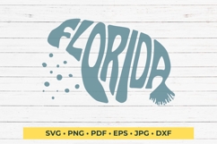 Florida SVG | Manatee Shape Word Art | Sea Cow PNG | Coastal Product Image 1