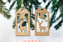 Christmas Gift Tag Laser Cut SVG Product Image 1
