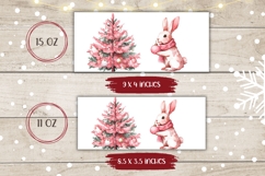 Cartoon Christmas Bunny Mug, Winter Animals Mug PNG Product Image 2