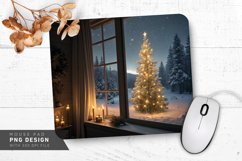 Peaceful Christmas Night Mouse Pad PNG Design Product Image 1