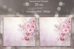 Roses Tumbler Sublimation | Add Your Text Floral Wrap Product Image 2