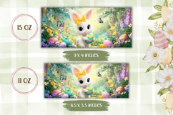 Colorful Easter Bunny Mug Design, Cartoon Easter Mug Wrap Product Image 2