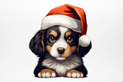 Christmas Peeking Dogs Clipart PNG Product Image 2