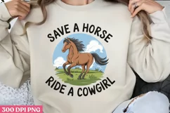 Save a Horse, Ride a Cowgirl PNG Product Image 3