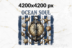 Ocean Soul PNG, Nautical Summer Sublimation Product Image 2