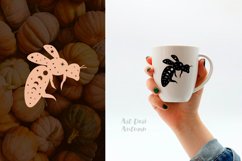Boho bee svg, celestial moth svg, bee clipart, mystical svg Product Image 4