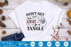 Don't Get Your Tinsel In A Tangle SVG Design Product Image 2