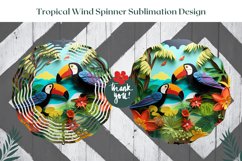 3D Toucan Wind Spinner Design, 3D Summer Sublimation Product Image 2