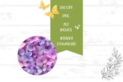 Flowers Earrings Design, Purple Hydrangea Round Earrings Product Image 2