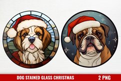 Stained Glass Christmas Dog Ornaments Product Image 1