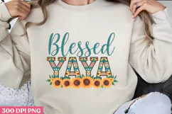Blessed YAYA PNG, Sunflower Sublimation PNG Product Image 1