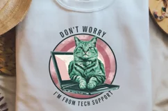 Vintage Funny Cat Quotes Sublimation, Vintage PNG Product Image 2