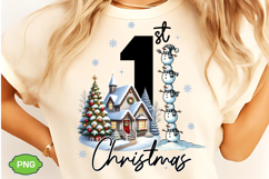 Santa Claus 1st Christmas Sublimation, first Christmas PNG Product Image 2