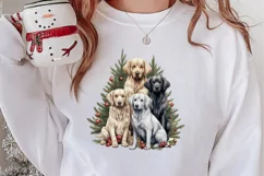 Christmas Tree With Many Dogs Clipart PNG Product Image 2