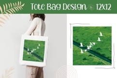 Birds Illustration, Nature Tote Bag, Summer Tote Bag Design Product Image 1