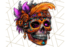 Bright Sugar Skull PNG Clipart, Halloween Colorful Skull Png Product Image 2