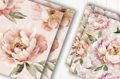 Soft Vintage Peony Digital Paper Product Image 2