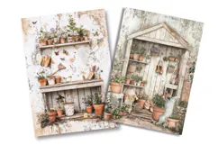 Rustic Garden Shed Junk Journal Pages Product Image 2