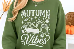 Autumn Vibes Svg, Cozy Season Svg, Pumpkin Pie Svg. Product Image 3