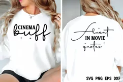Fluent in movie quotes SVG, Cinema buff SVG Product Image 2
