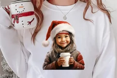 Christmas Little Girl Clipart Sublimation, Christmas PNG Product Image 2