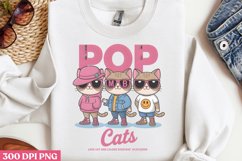 Pop Cats PNG, Funny Cat Sublimation PNG Product Image 2