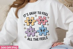 It&#039;s Okay To Feel PNG, Retro Motivation Sublimation PNG Product Image 2