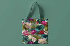 Lotus Floral Art Digital Paper Product Image 2