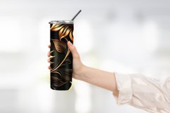Golden and black 3d sun flowers tumbler Product Image 3