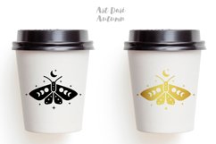 Boho butterfly svg, Celestial moth svg files for cricut Product Image 2