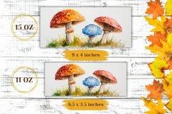 Mushroom Mug Template, Watercolor Mushrooms Sublimation Product Image 2