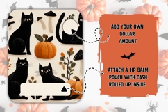 Cartoon Halloween Cat Gift Card, Printable Halloween Pumpkin Product Image 2