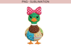 Patchwork duck png design for T-shirts Product Image 2