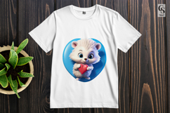 Cute Hedgehog With Heart Clipart Sublimation PNG Product Image 2