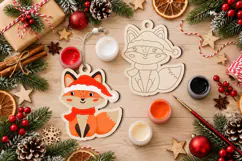 Santa Fox Christmas Ornament Laser Scoring and Engraving Product Image 3