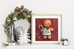 Cute Christmas gingerbread man digital paper Product Image 2