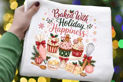 Baked With Holiday Happiness PNG, Christmas Baking PNG Product Image 2