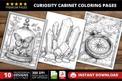 Curiosity Cabinet: 10 Peculiar Treasures Coloring Pages Product Image 2