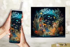 Underwater 3D tumbler sublimation design wrap png Product Image 2