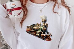 Christmas Trains Sublimation Clipart Product Image 2