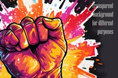 Fist up, gesture of freedom and victory sublimation design Product Image 2