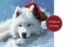 Christmas Dog Tumbler Wrap, Winter Sublimation Tumbler PNG Product Image 2