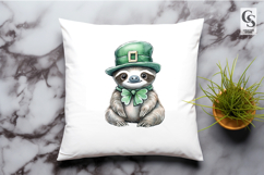 Cute Sloth Green Top Hat Clipart Sublimation PNG Product Image 2
